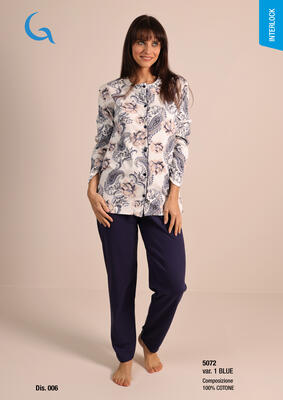 PIGIAMA APERTO DONNA M/L 5072 Ingrosso Pigiami donna Tellini S.r.l.